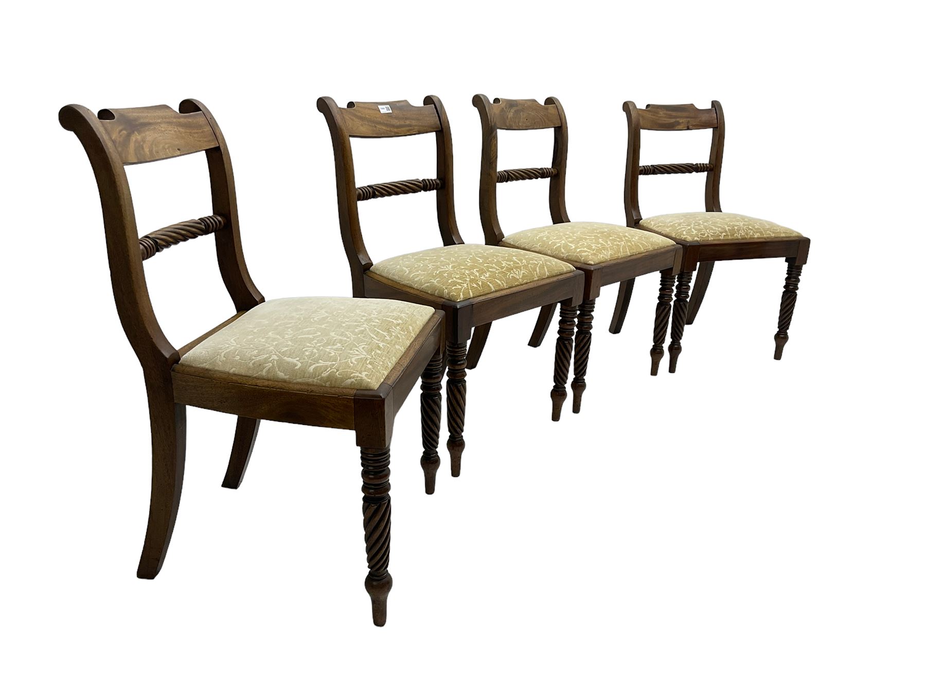 Set four early 19th century mahogany dining chairs - Image 2 of 6