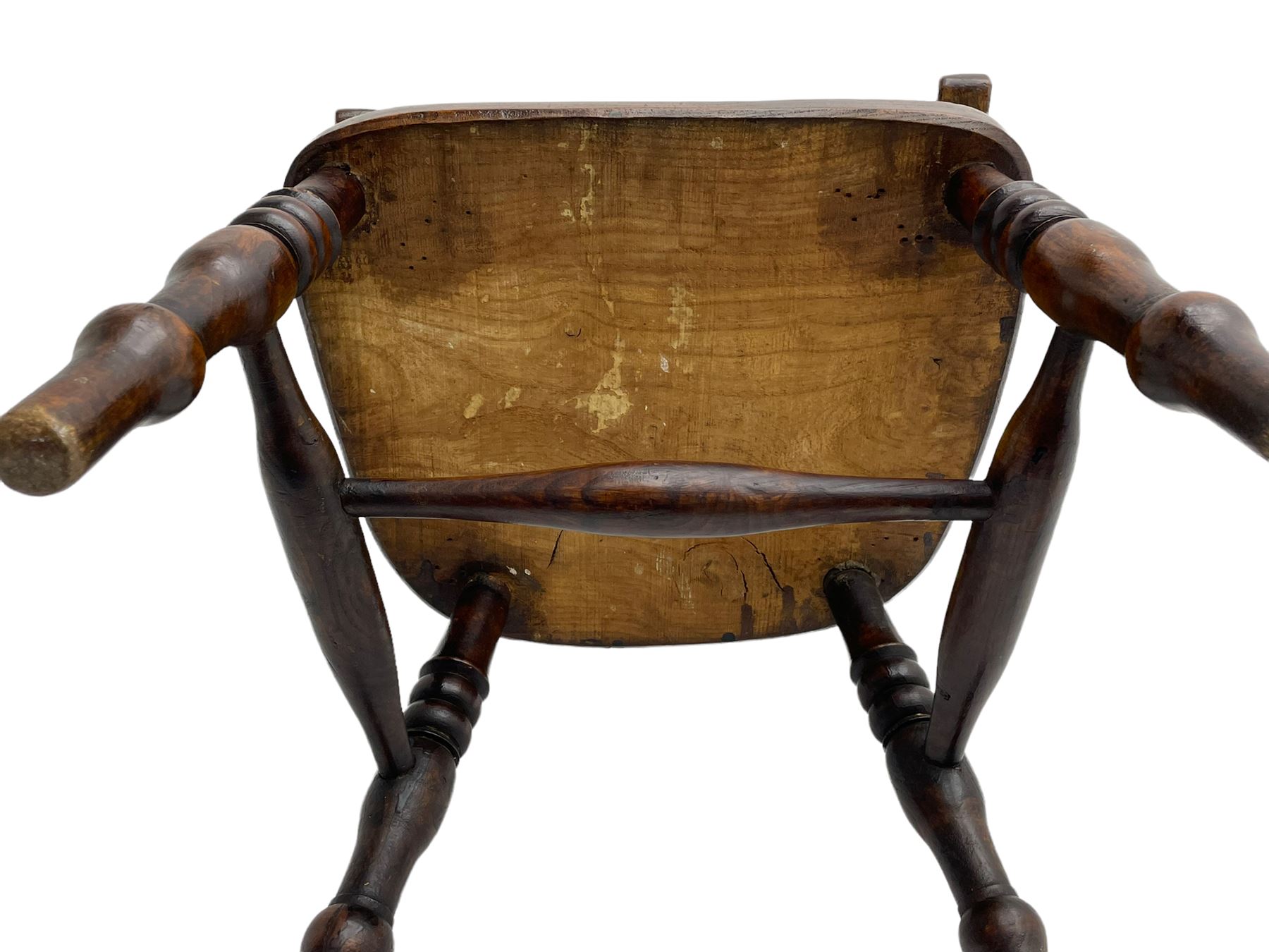 Early 19th century ash and elm child's Windsor armchair - Image 6 of 6