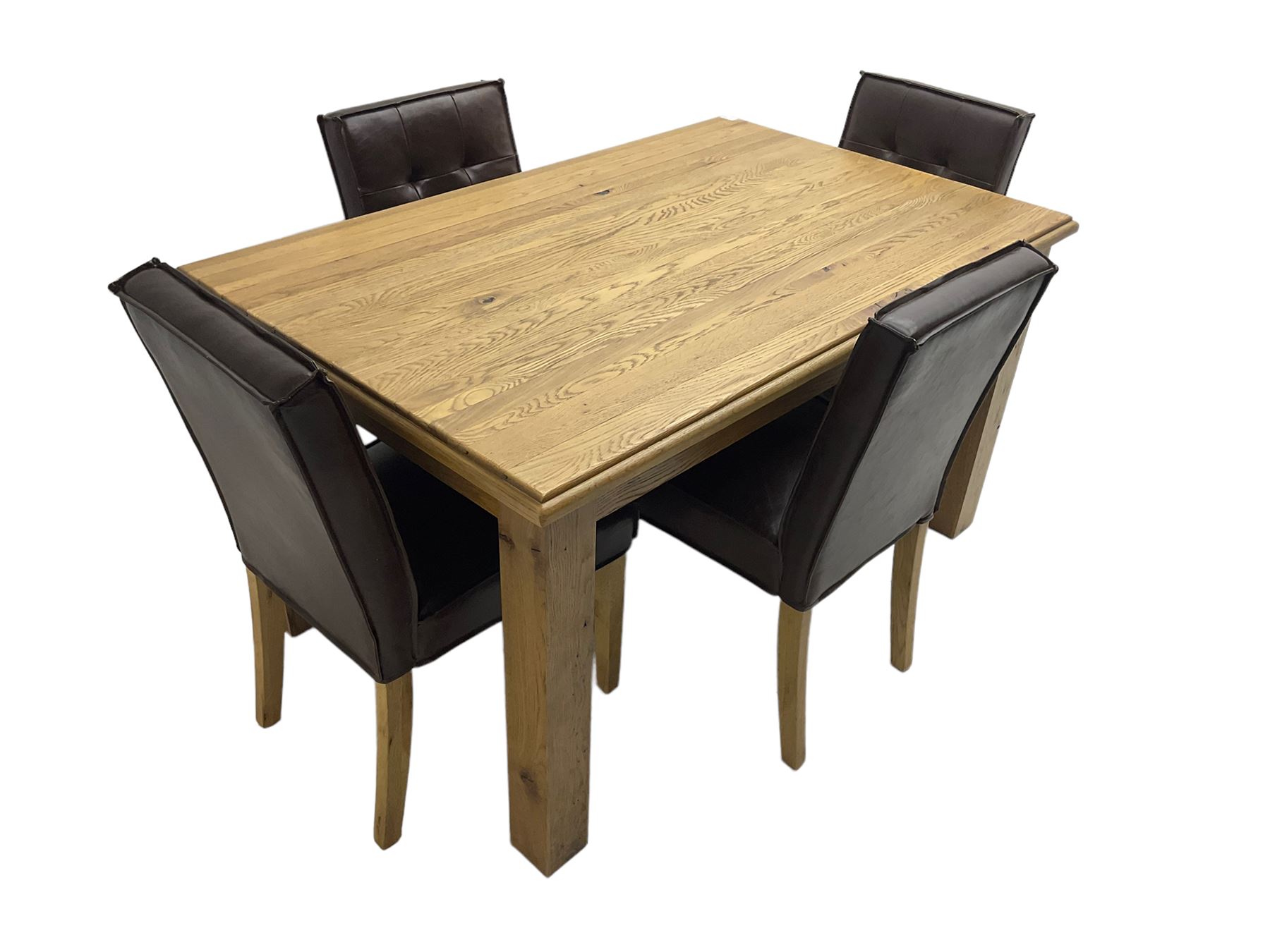 Light oak rectangular dining table - Image 6 of 6