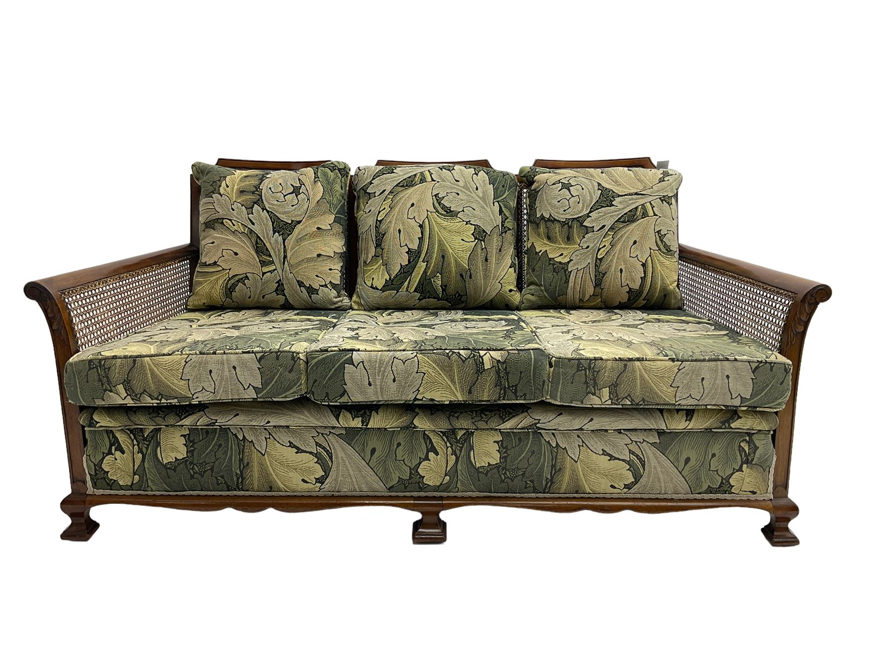 Early 20th century bergere lounge suite - Image 7 of 13