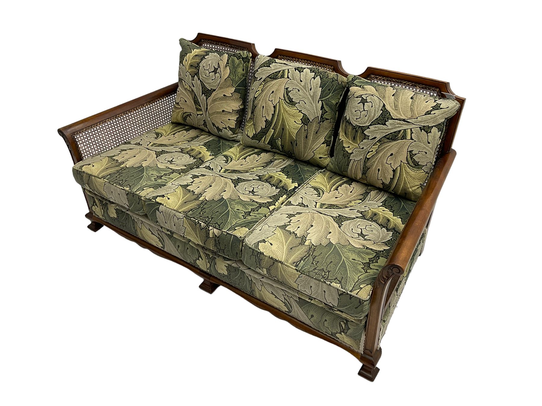 Early 20th century bergere lounge suite - Image 6 of 13