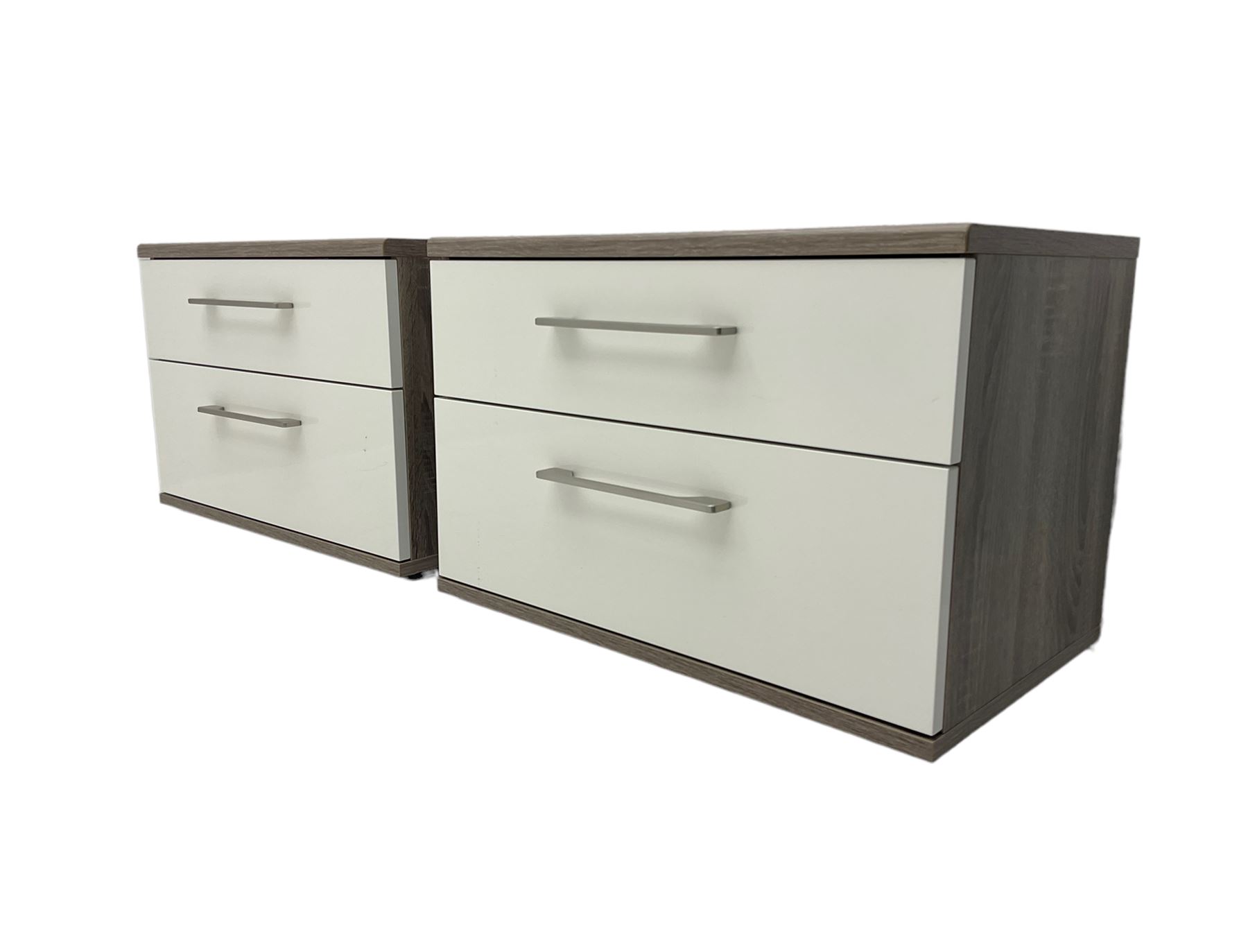 Pair of Loddenkemper 'Luna' two drawer bedside chests - Image 3 of 5