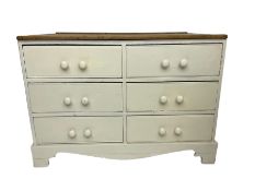 19th century painted pine chest