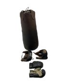 Vintage leather punch bag