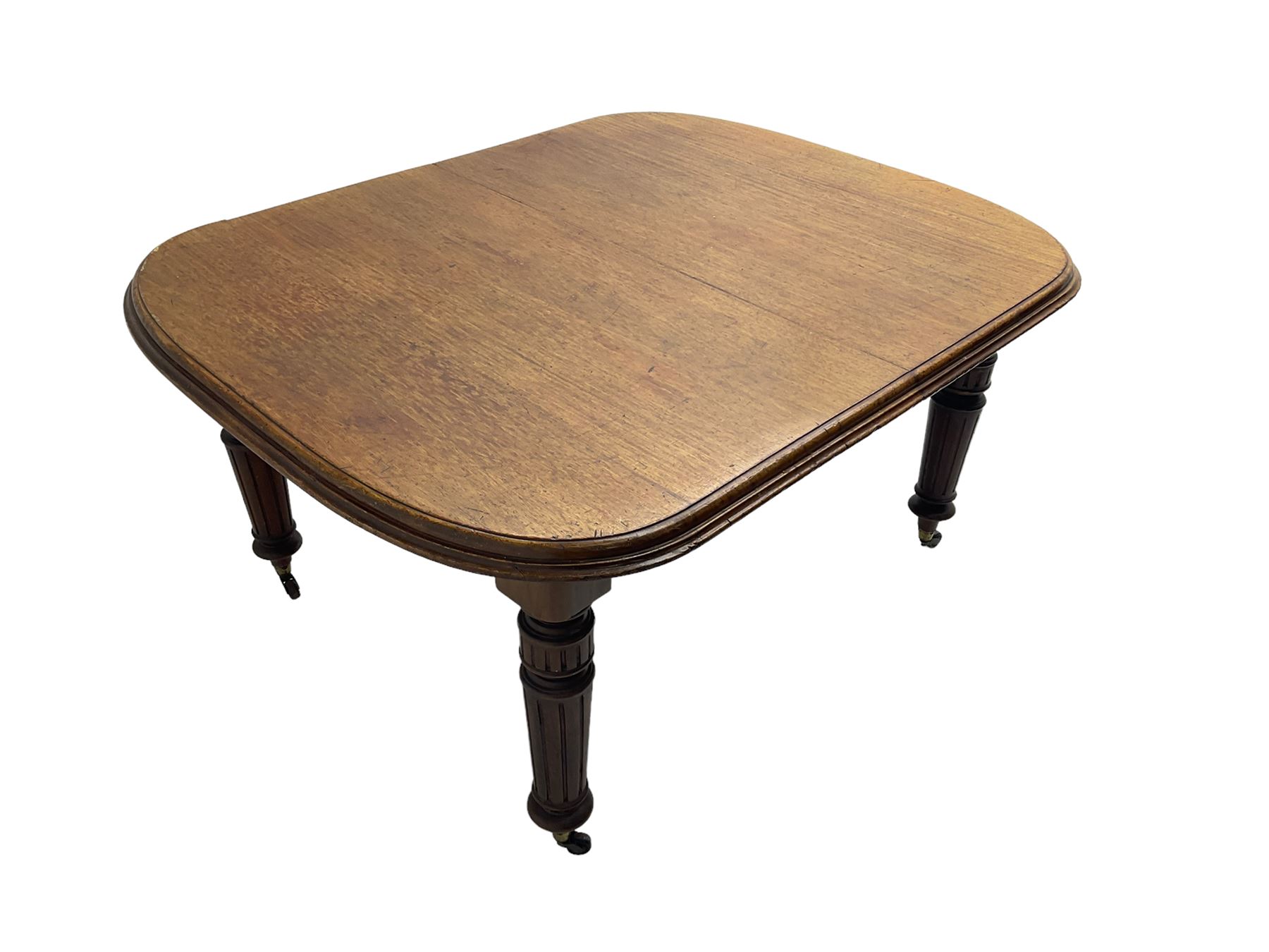 19th century mahogany extending dining table - Image 4 of 6