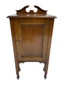 Edwardian inlaid mahogany bedside cabinet