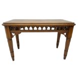20th century oak ecclesiastical side table