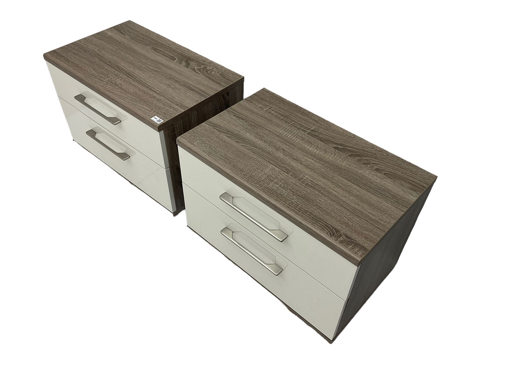 Pair of Loddenkemper 'Luna' two drawer bedside chests - Image 4 of 5