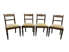 Set four early 19th century mahogany dining chairs