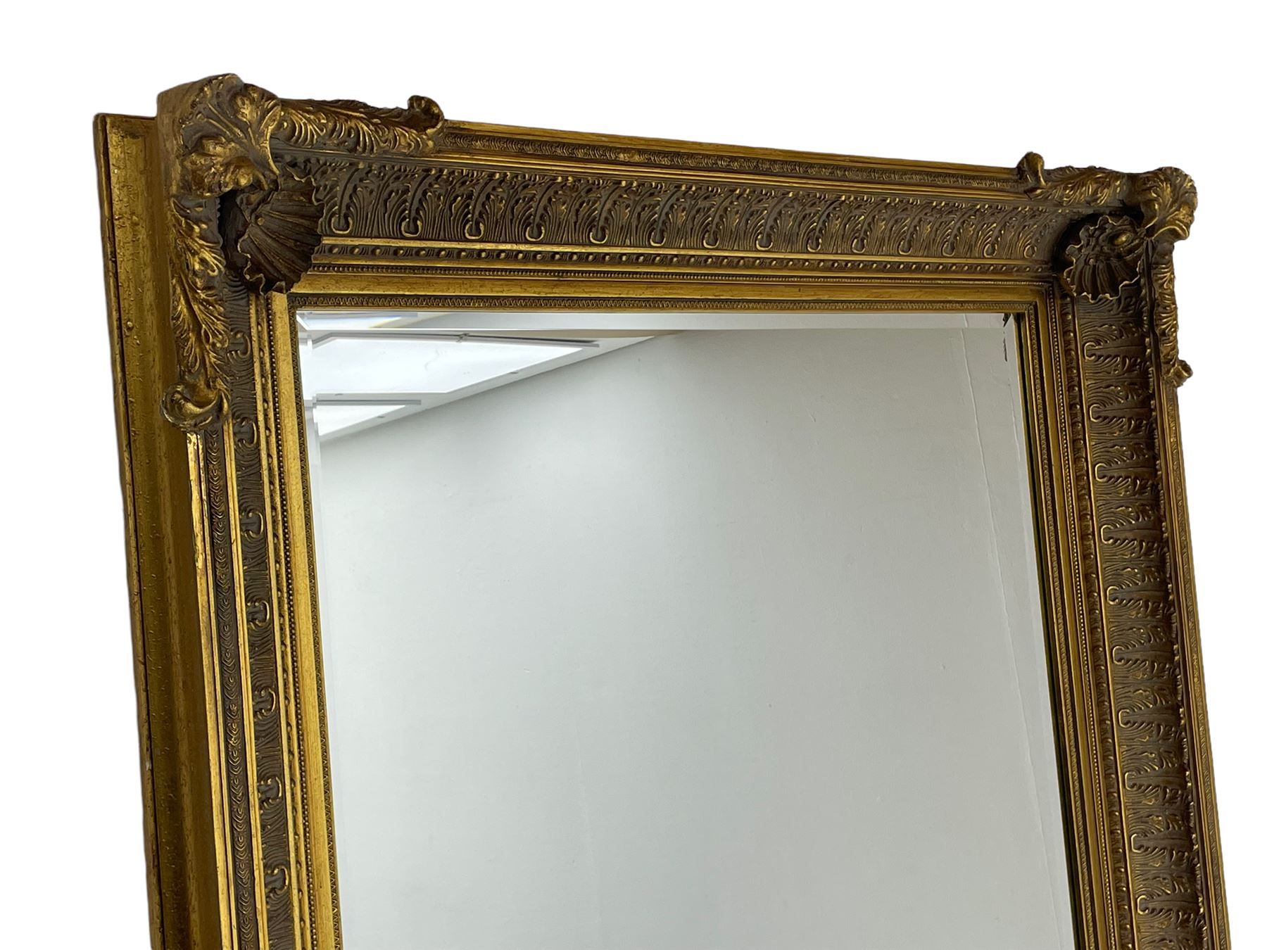 Large bevelled mirror in swept gilt frame - Image 2 of 8