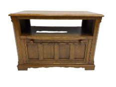 Craftsman made medium oak television stand