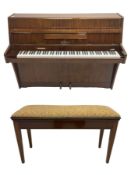 Kemble - upright piano in lacquered mahogany case