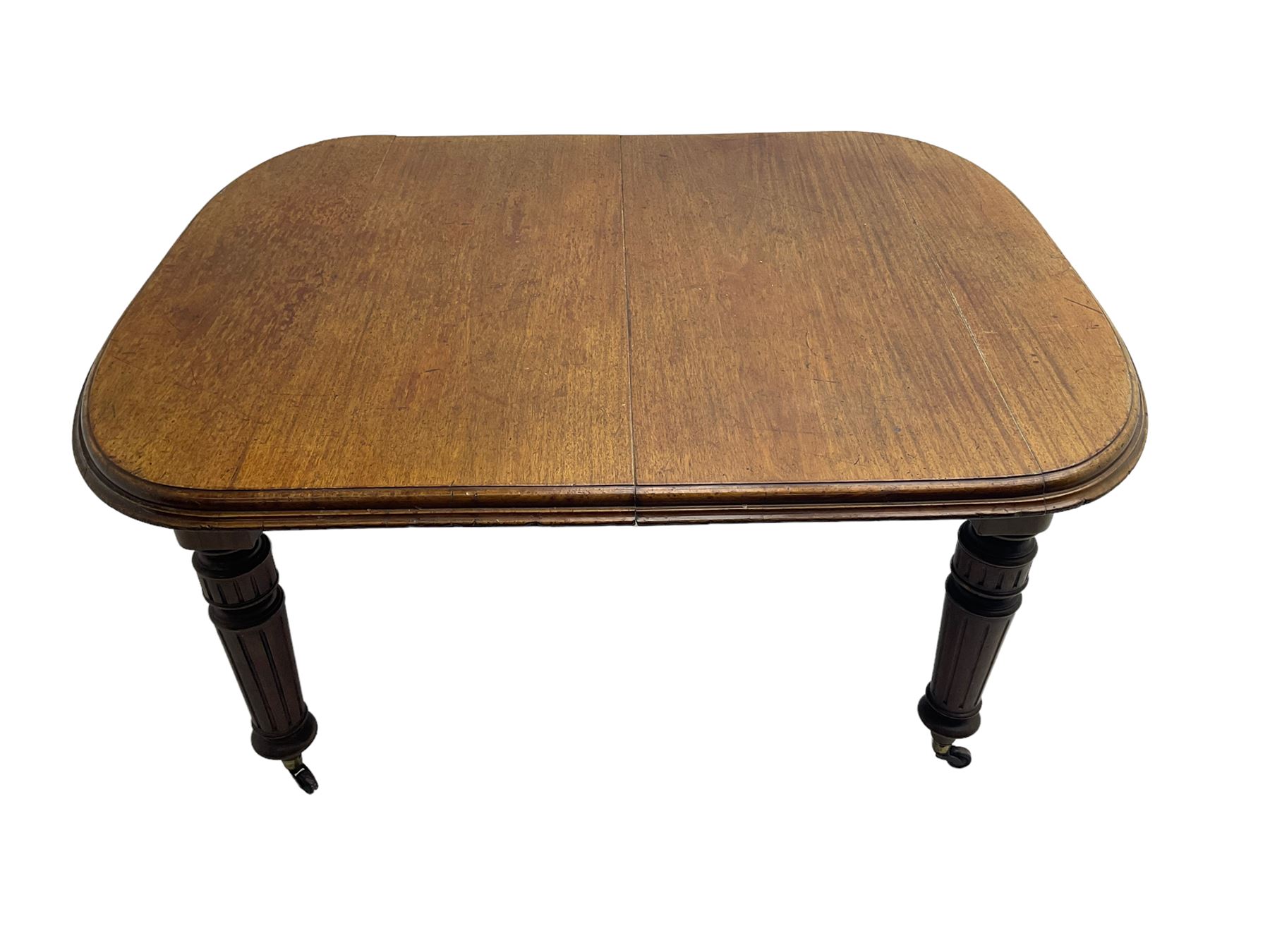 19th century mahogany extending dining table - Image 6 of 6