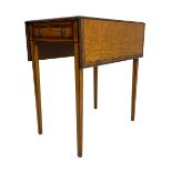 Mid to late 20th century Sheraton style satinwood Pembroke table