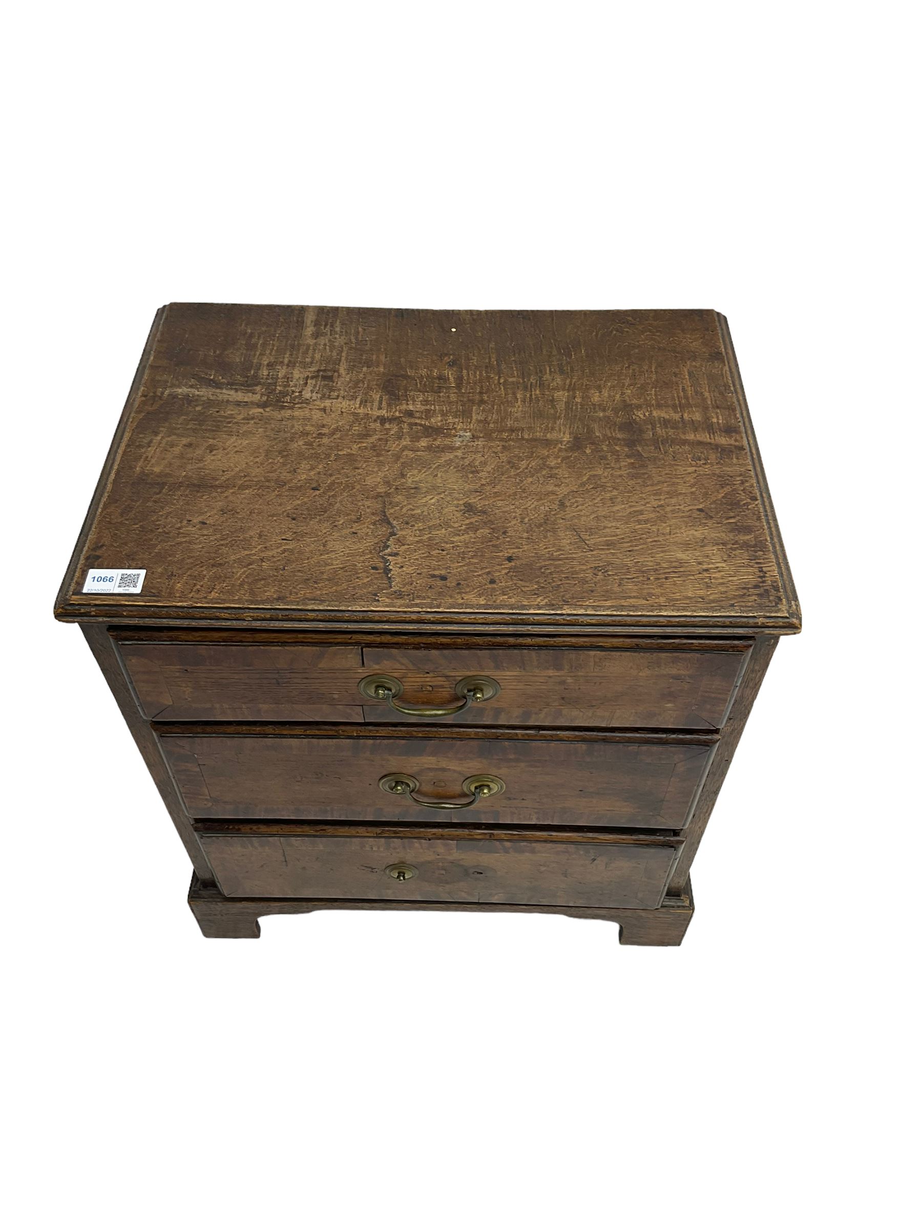 Small 19th century and later oak chest - Image 8 of 9