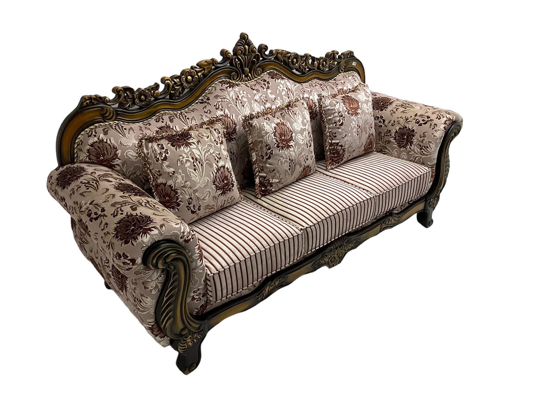 Italian Baroque design three seat sofa - Image 6 of 6