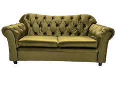 Chesterfield shaped two seat sofa