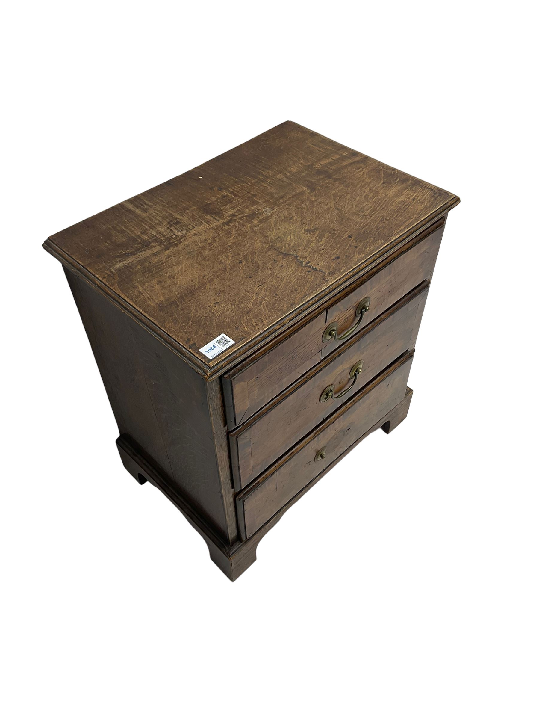 Small 19th century and later oak chest - Image 3 of 9