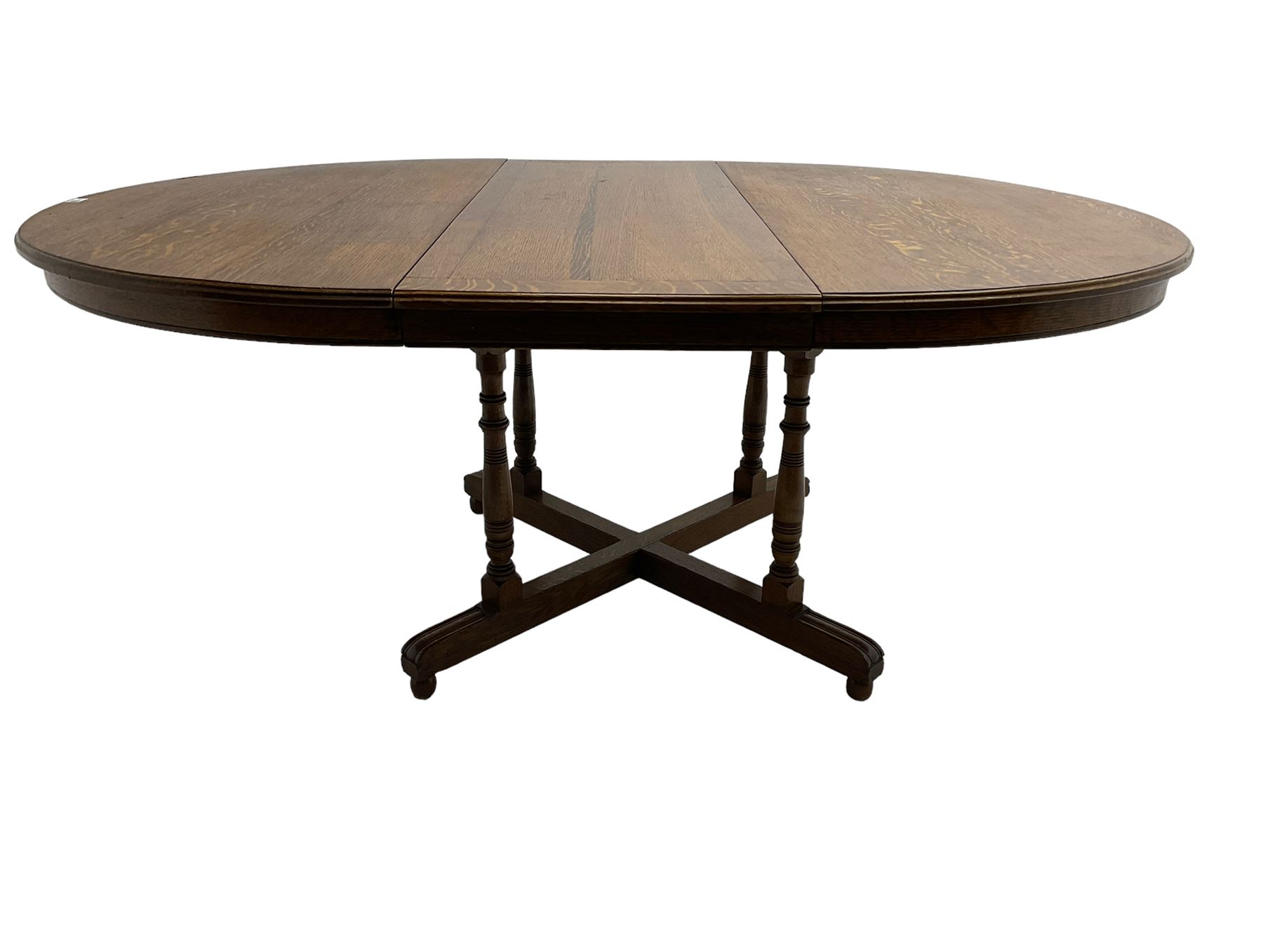 Early 20th century oak dining table - Image 3 of 8