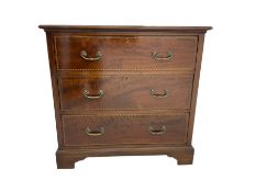 Edwardian mahogany three drawer chest
