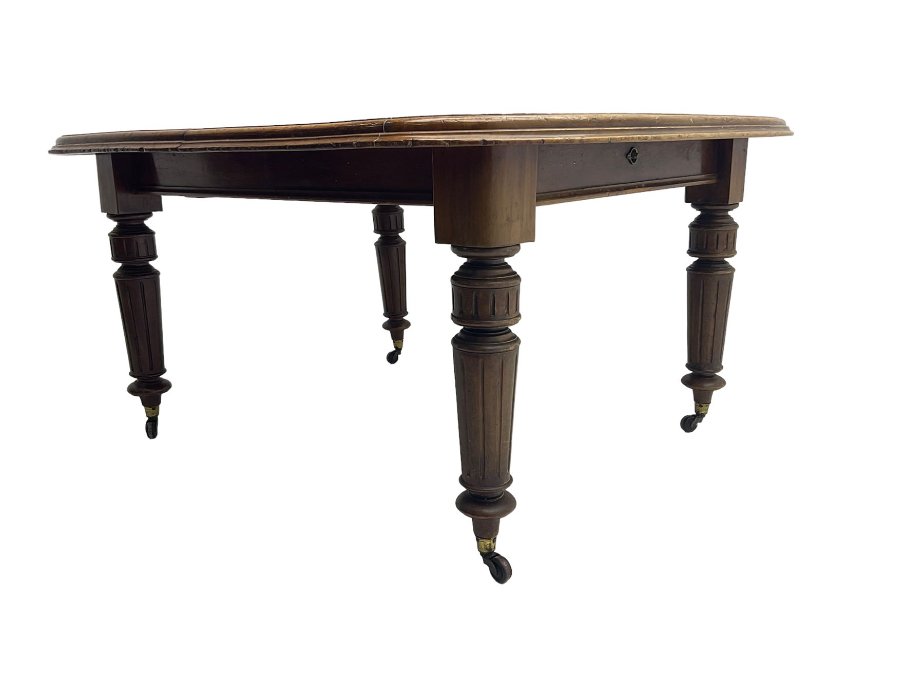 19th century mahogany extending dining table - Image 2 of 6