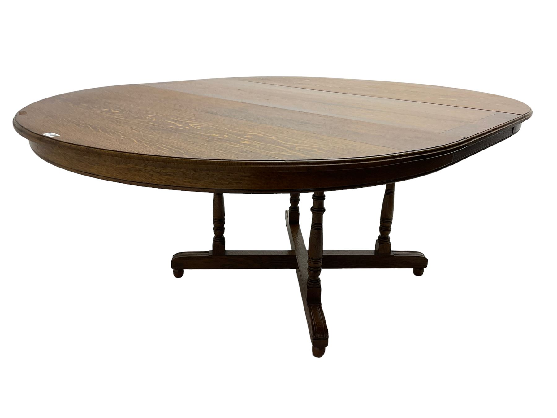 Early 20th century oak dining table - Image 5 of 8