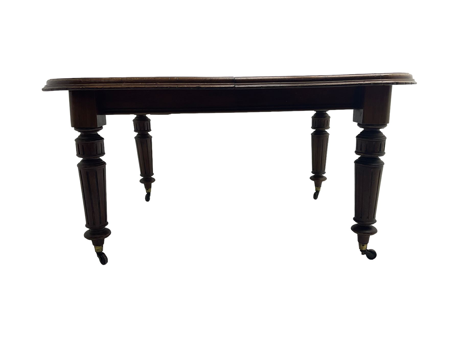 19th century mahogany extending dining table - Image 3 of 6