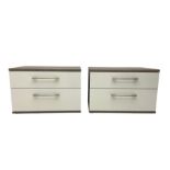 Pair of Loddenkemper 'Luna' two drawer bedside chests