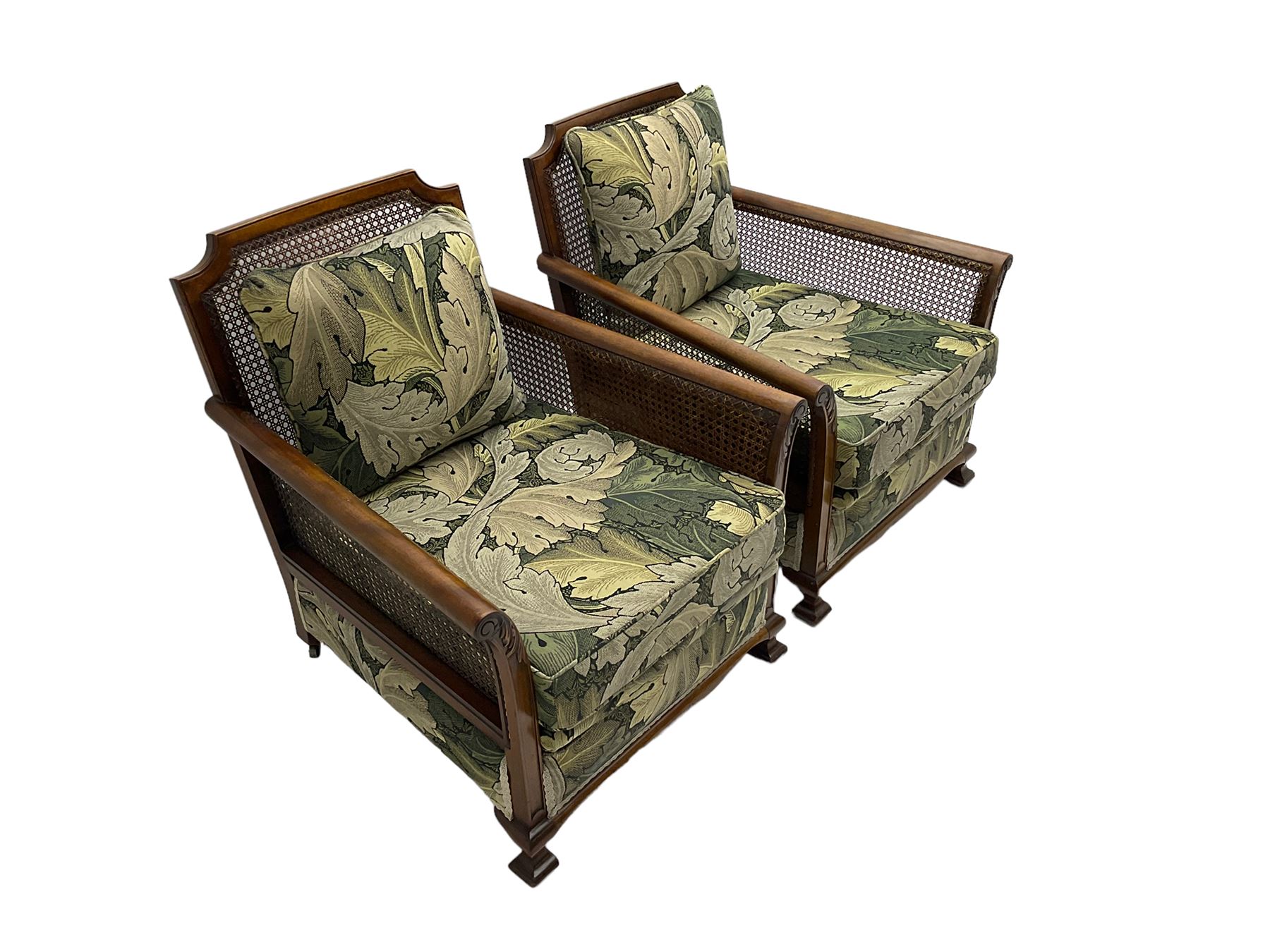 Early 20th century bergere lounge suite - Image 11 of 13