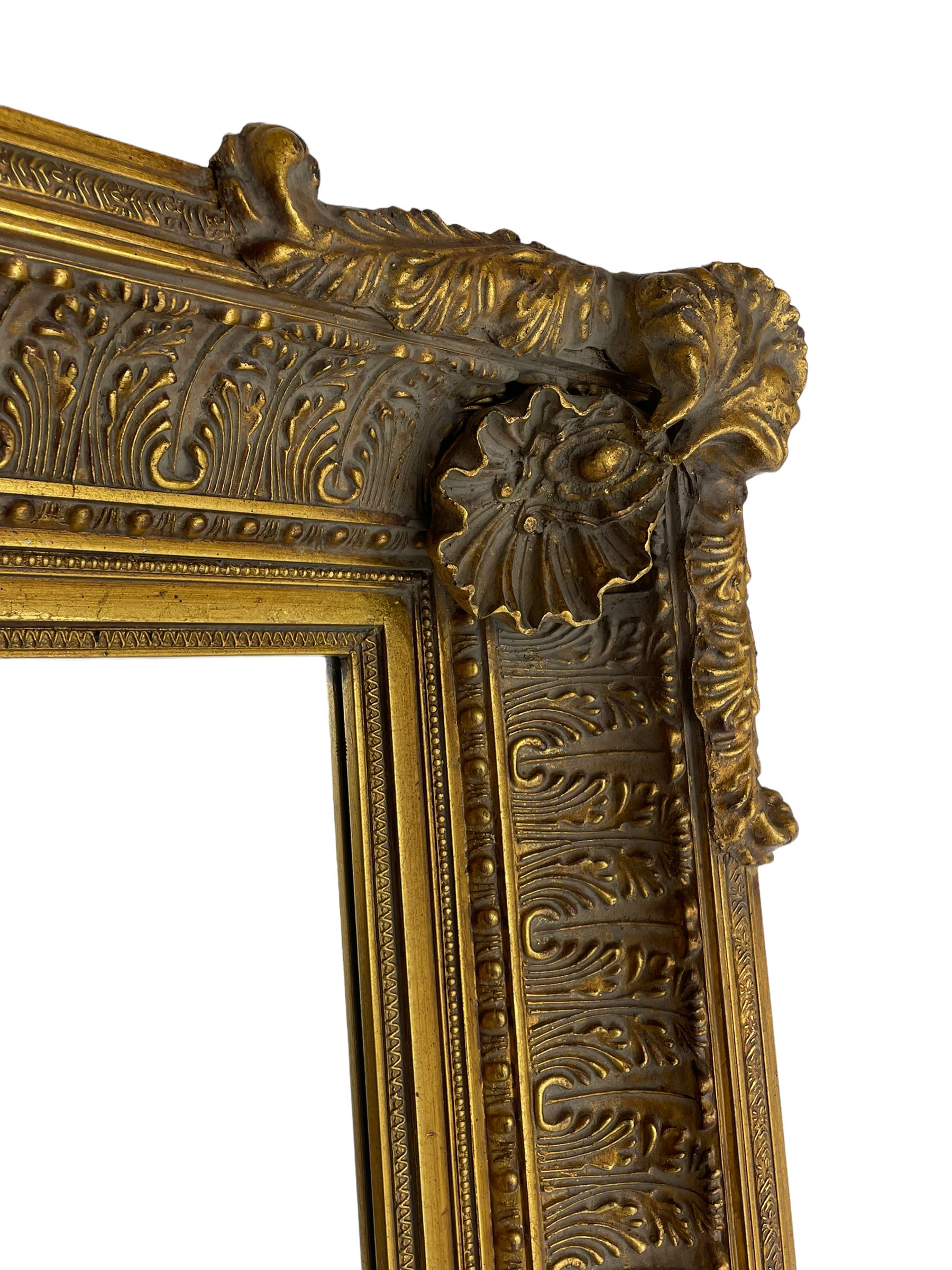 Large bevelled mirror in swept gilt frame - Image 7 of 8