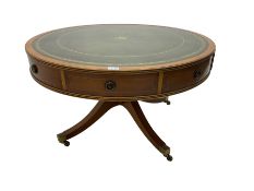 Georgian style yew wood drum table