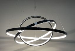 Dar Lighting - contemporary three ring pendant Light