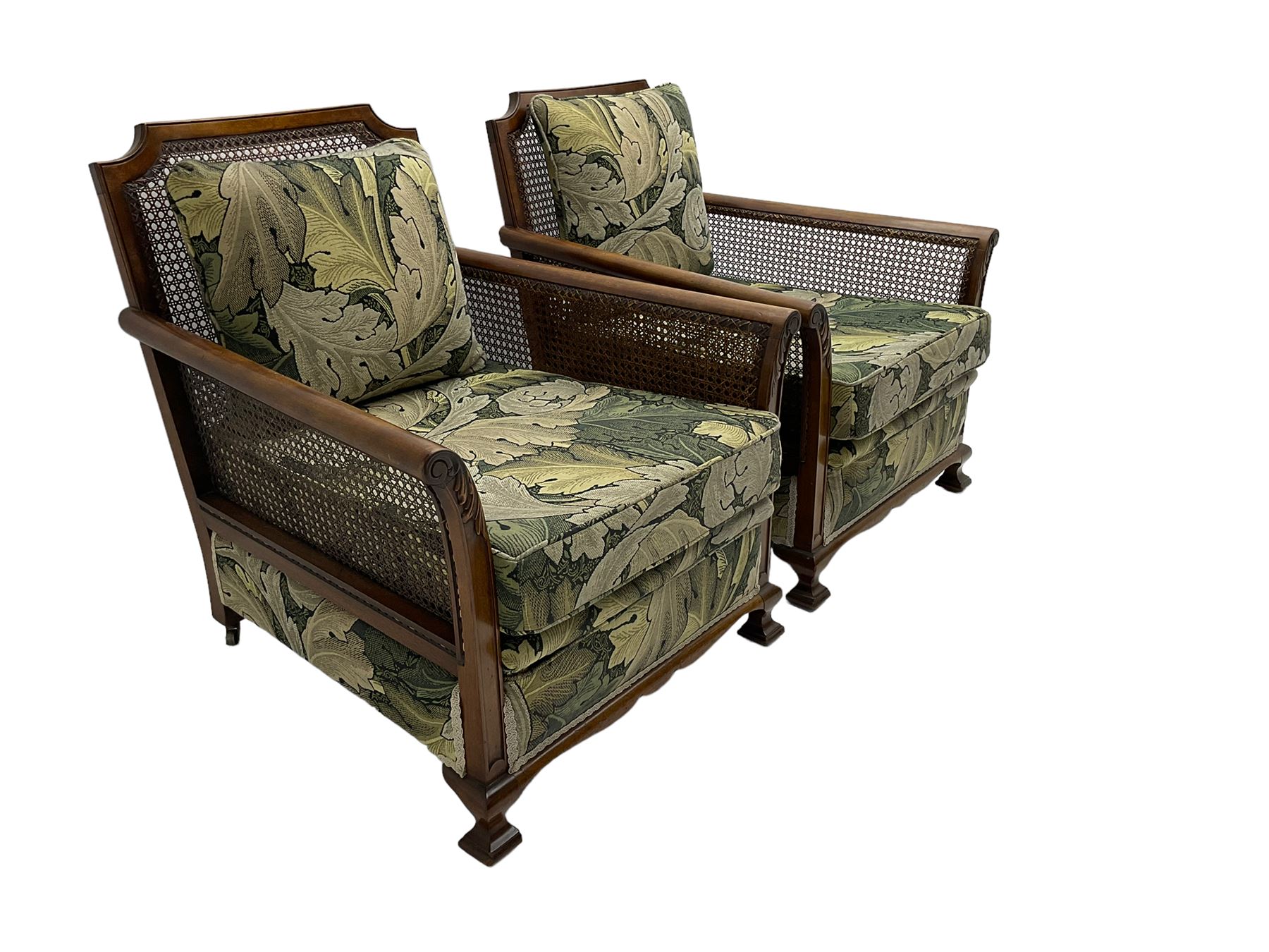 Early 20th century bergere lounge suite - Image 12 of 13