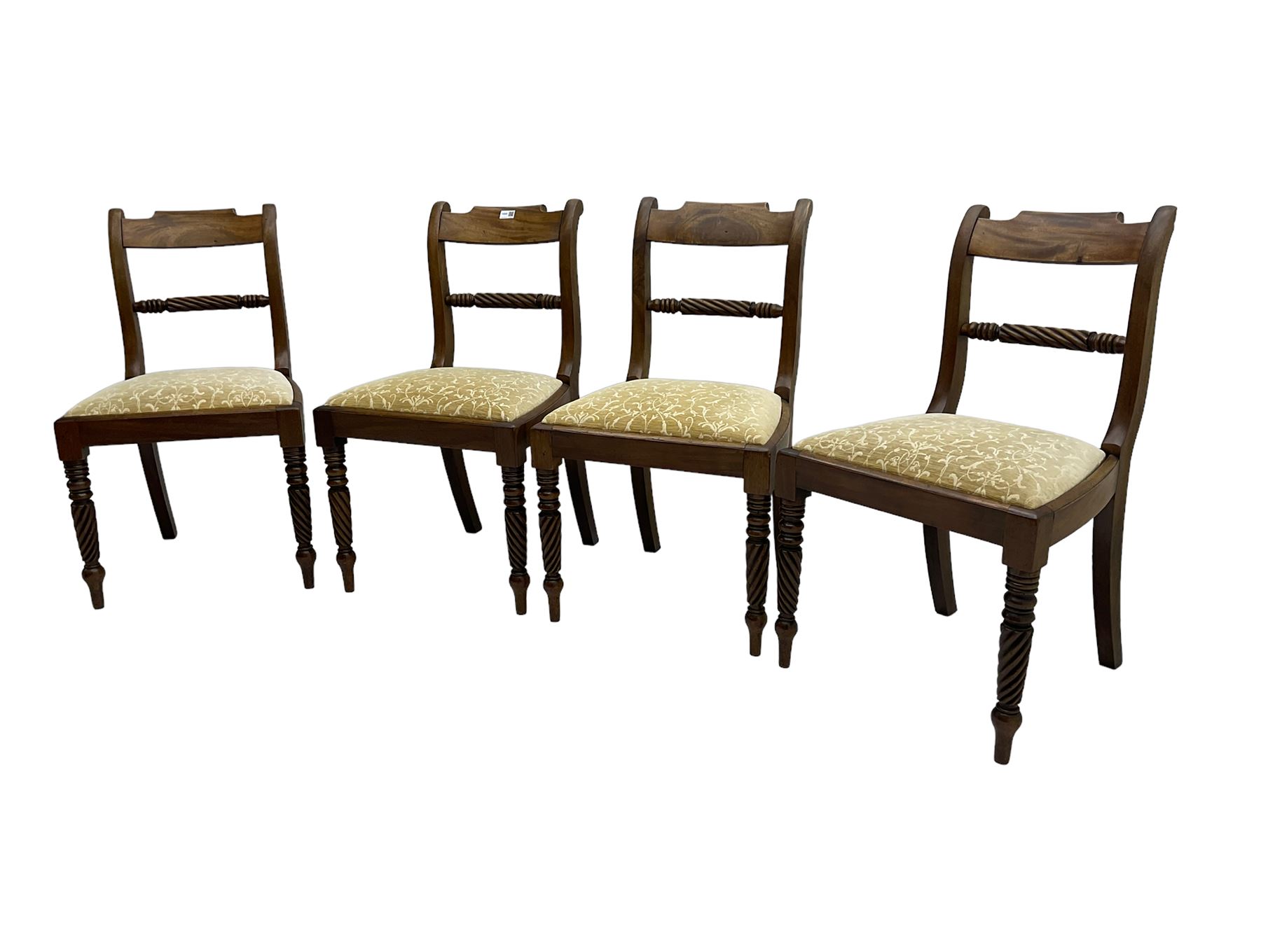 Set four early 19th century mahogany dining chairs - Image 4 of 6