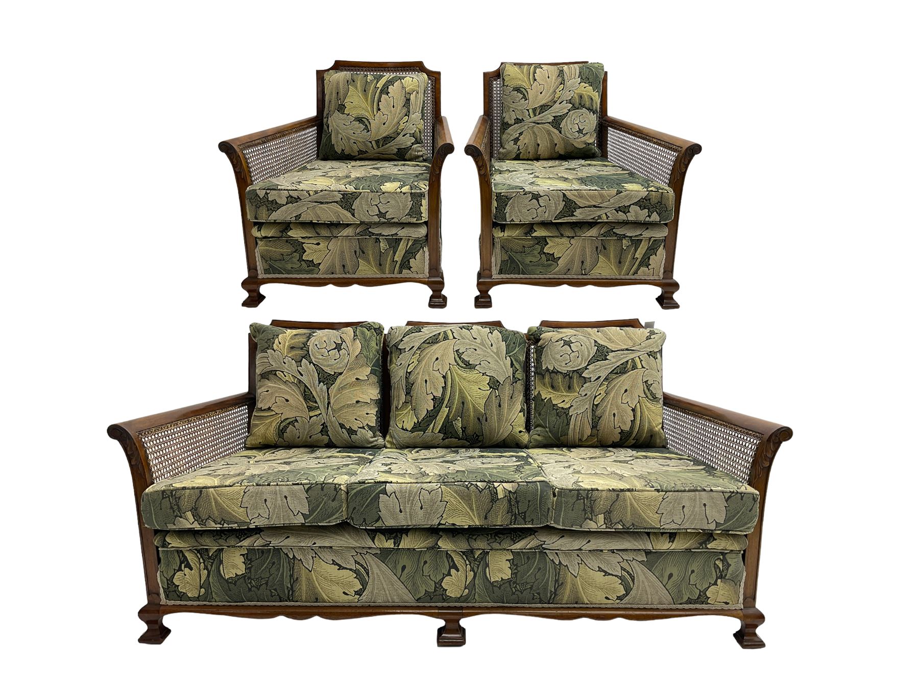 Early 20th century bergere lounge suite