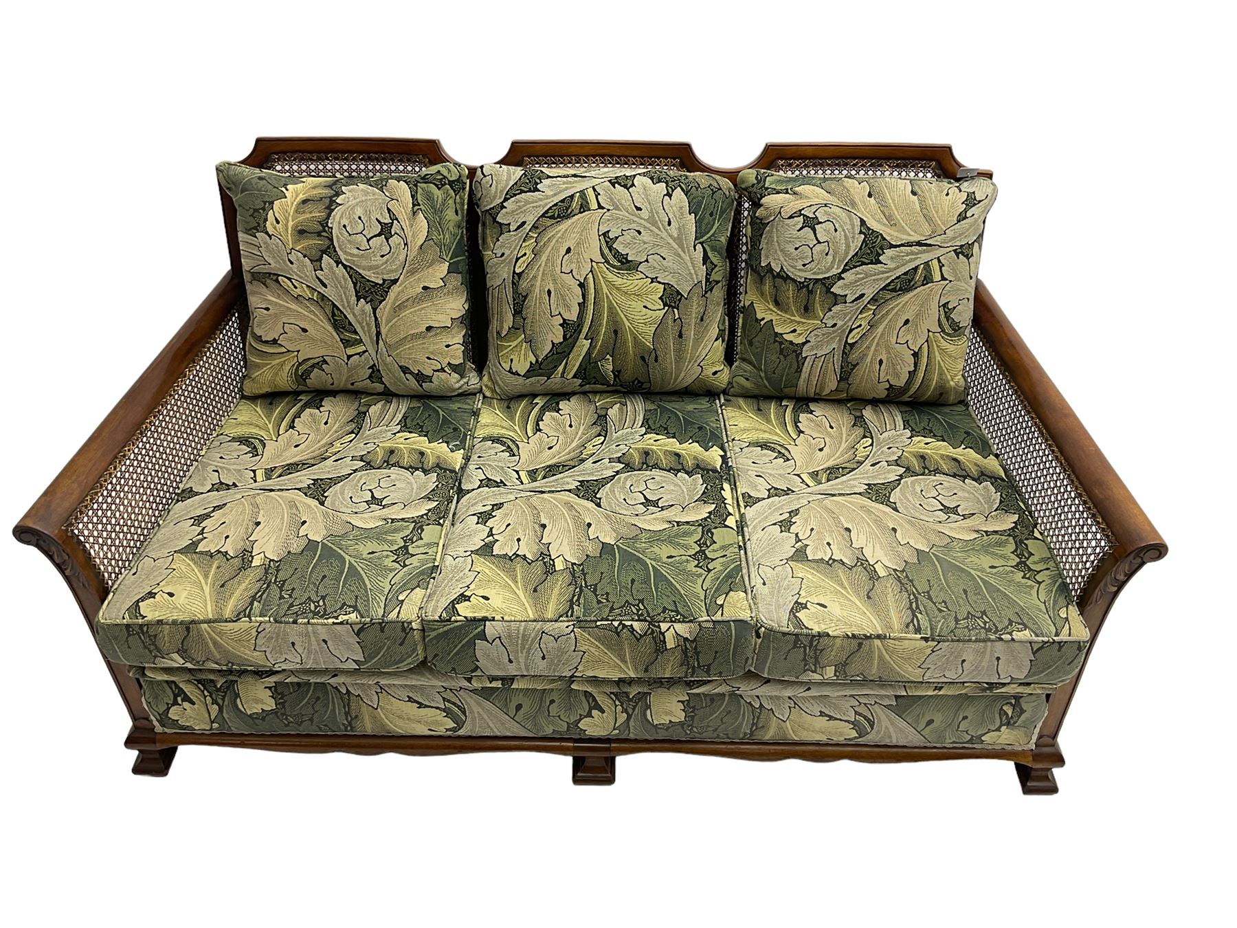 Early 20th century bergere lounge suite - Image 2 of 13