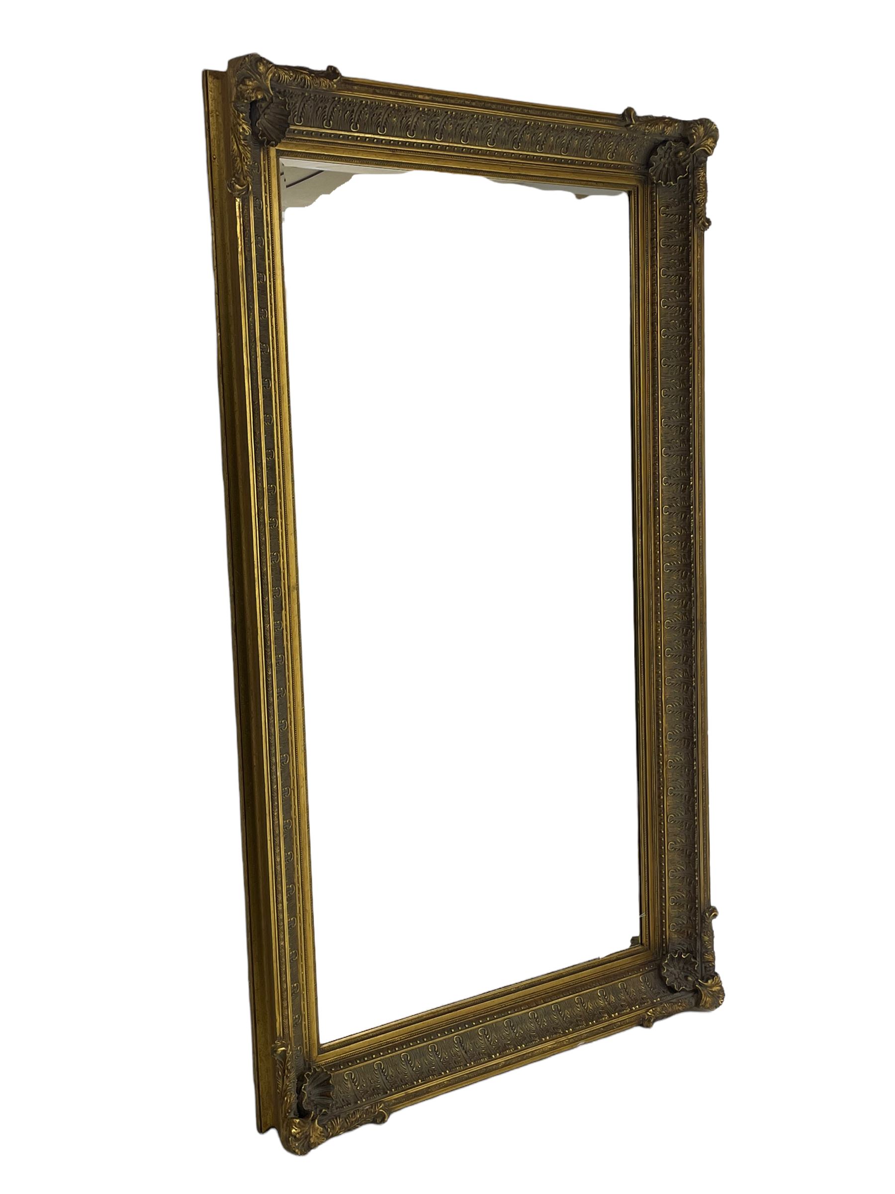 Large bevelled mirror in swept gilt frame - Image 4 of 8