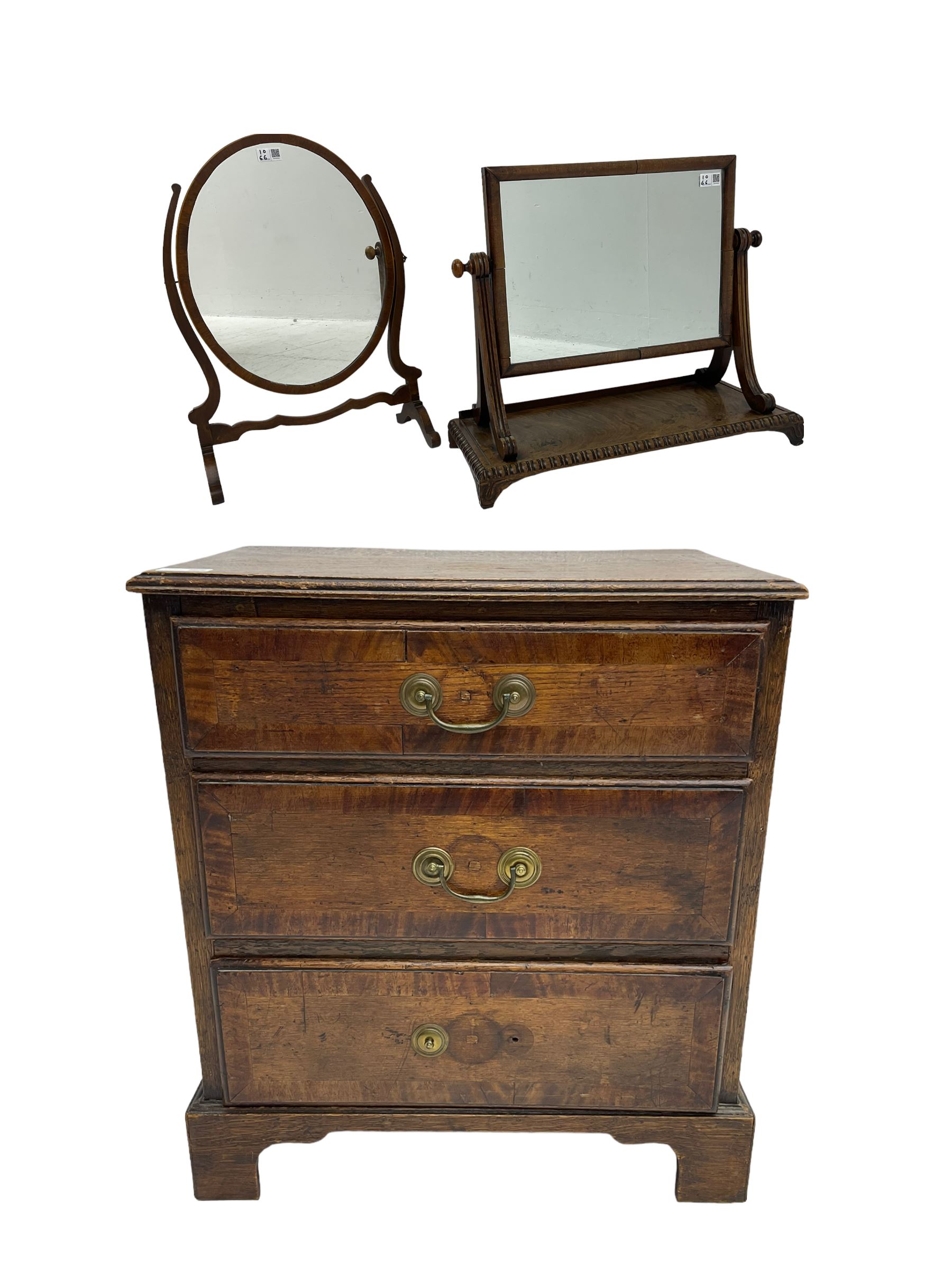 Small 19th century and later oak chest