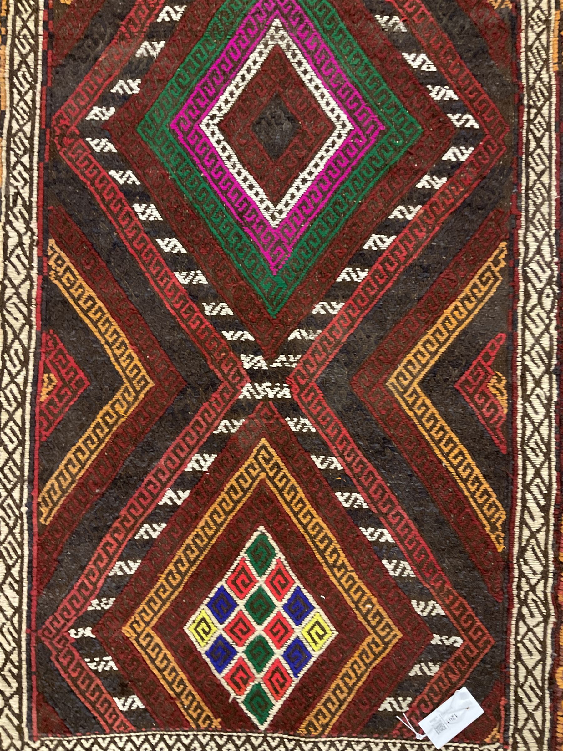 Suzni Kilim multi-colour runner - Image 4 of 4