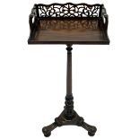 Regency style hardwood book tray on stand