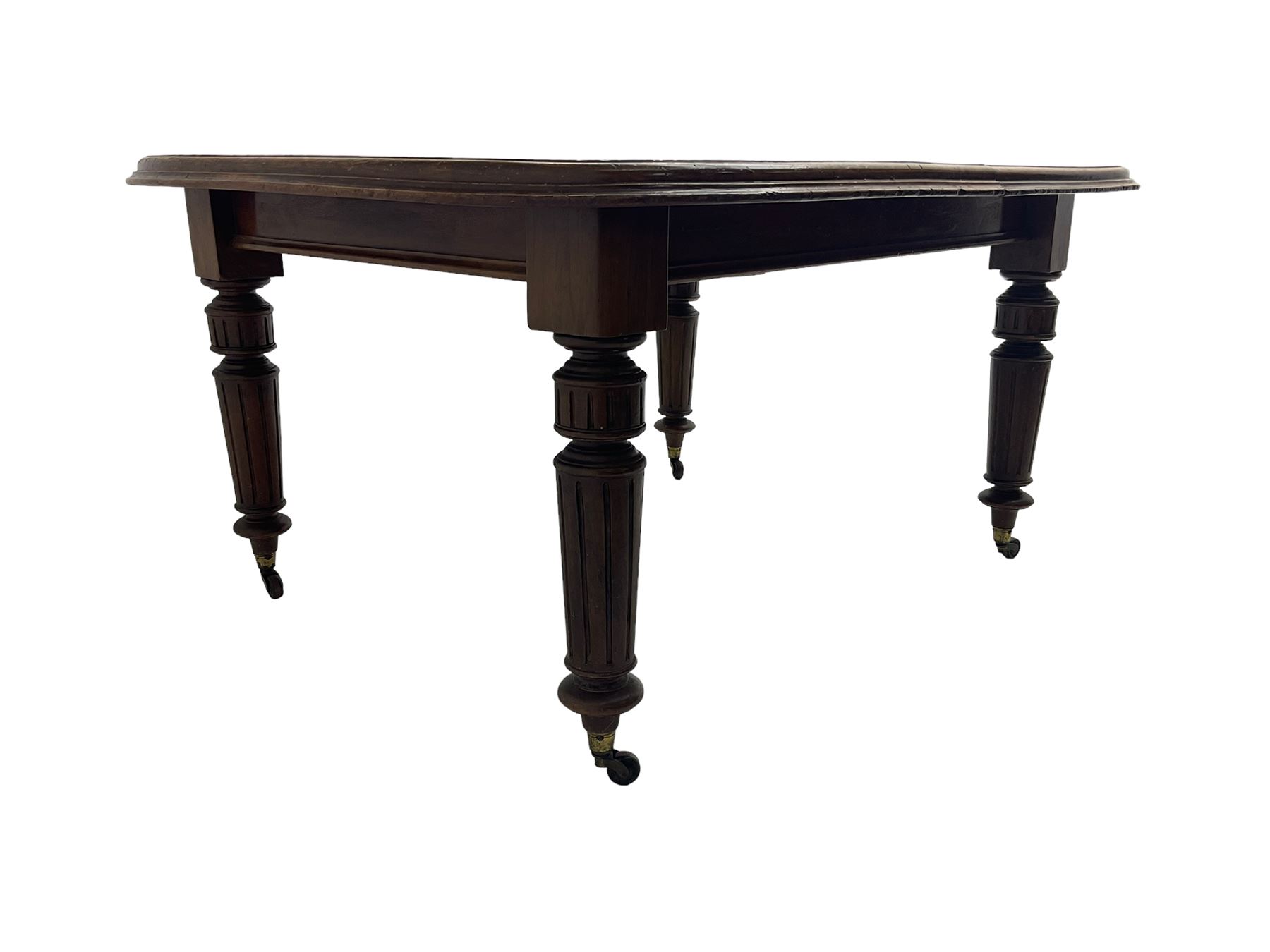 19th century mahogany extending dining table - Image 5 of 6