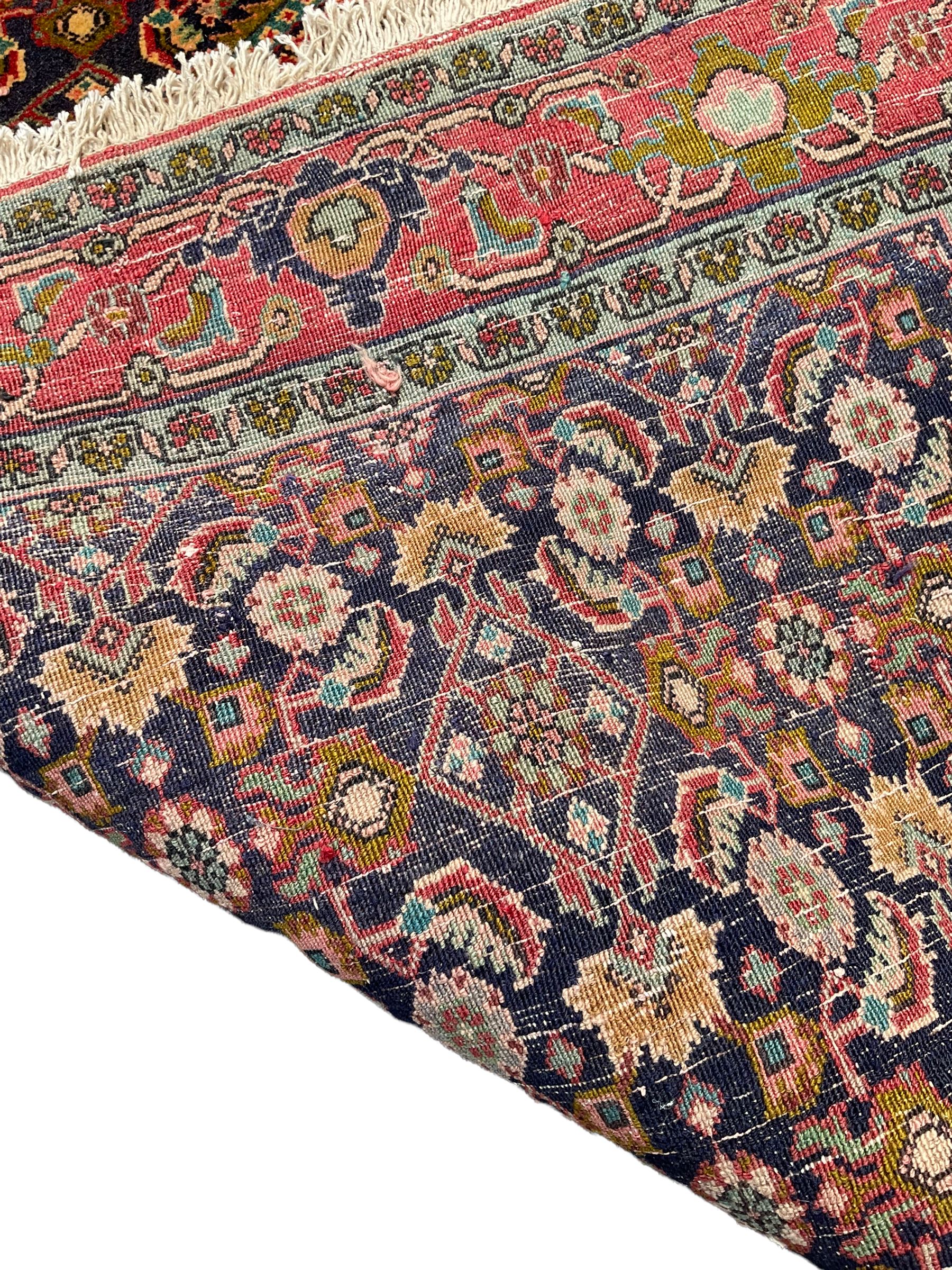 Persian Bijar red and blue ground rug - Image 5 of 6