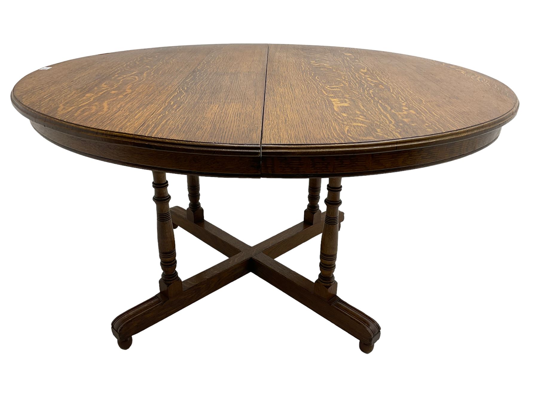 Early 20th century oak dining table - Image 6 of 8