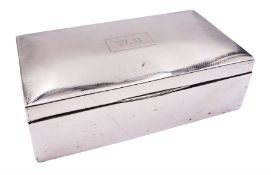 Early/mid 20th century silver mounted cigarette box
