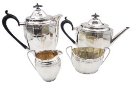 1920's silver four piece tea service