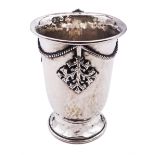 Arts & Crafts silver christening mug