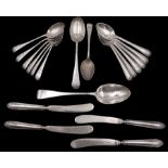 Group of silver flatware