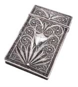 Silver filigree card case