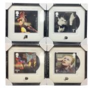 Set of four Royal Mail David Bowie limited edition album stamp prints