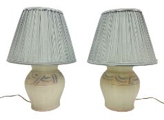 Pair of composite table lamps